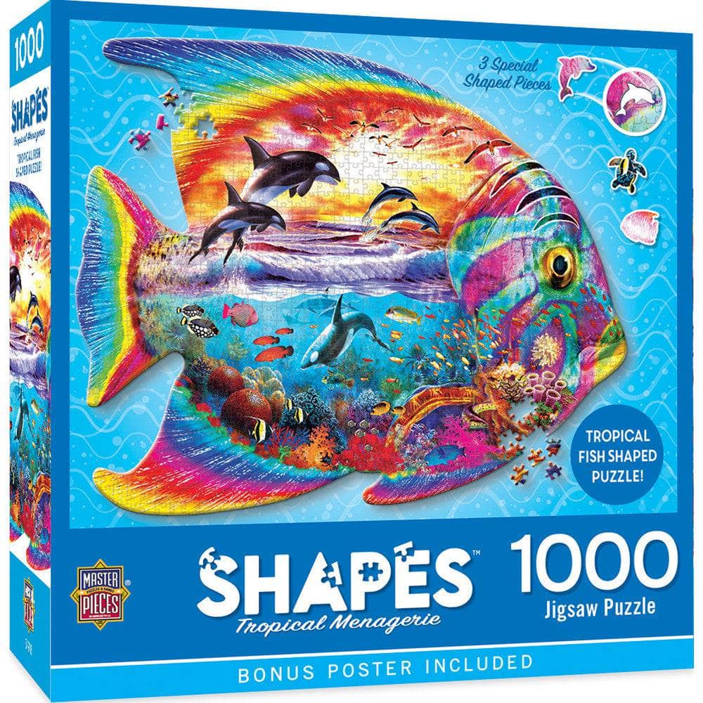Shapes - Tropical Menagerie 1000 Piece Shaped Jigsaw Puzzle