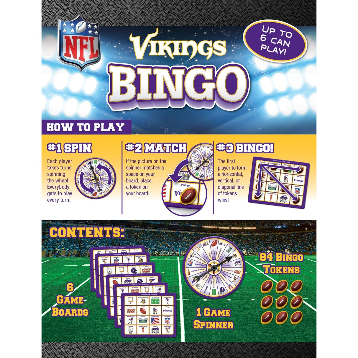 Minnesota Vikings NFL Bingo Game