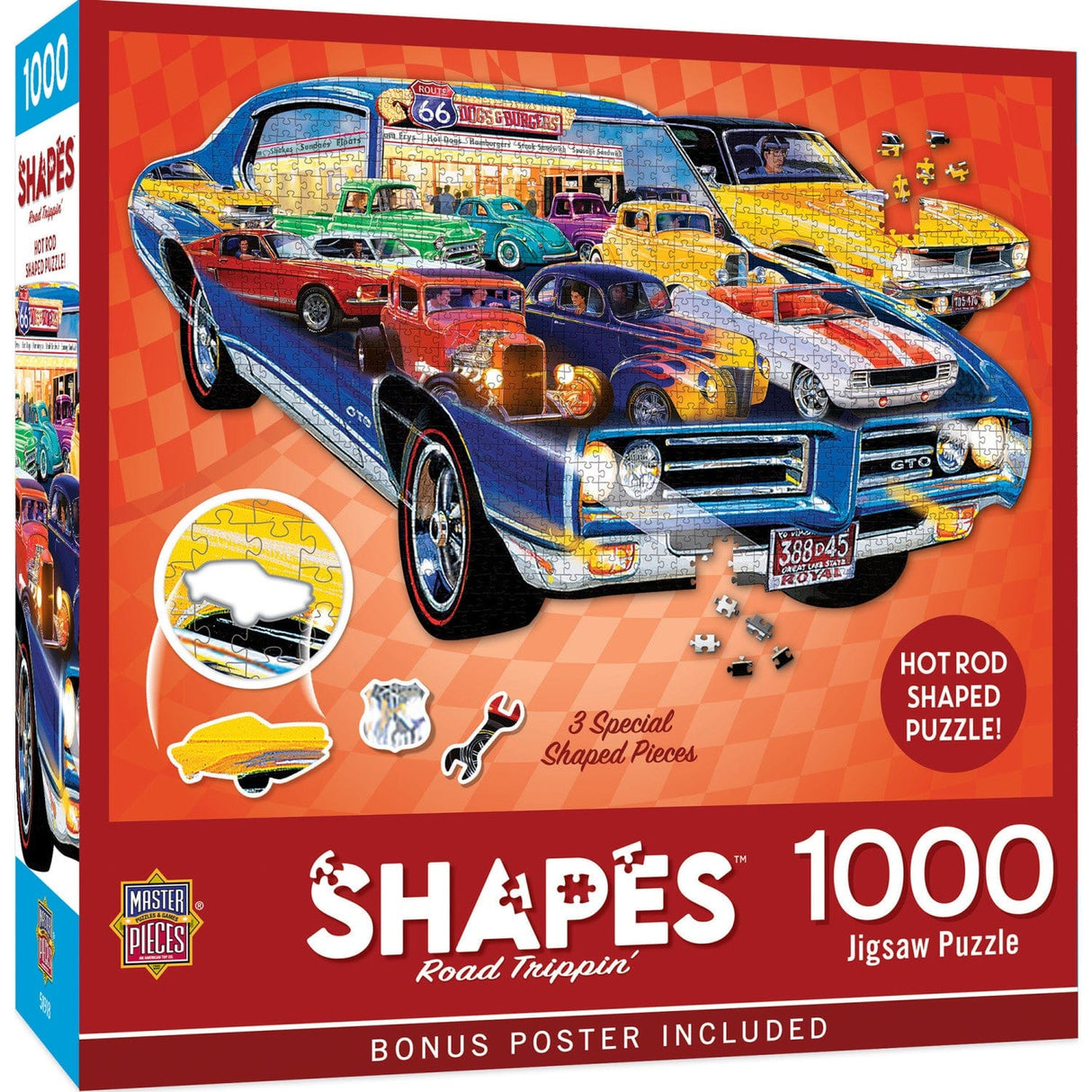 Shapes - Road Trippin 1000 Piece Shaped Jigsaw Puzzle