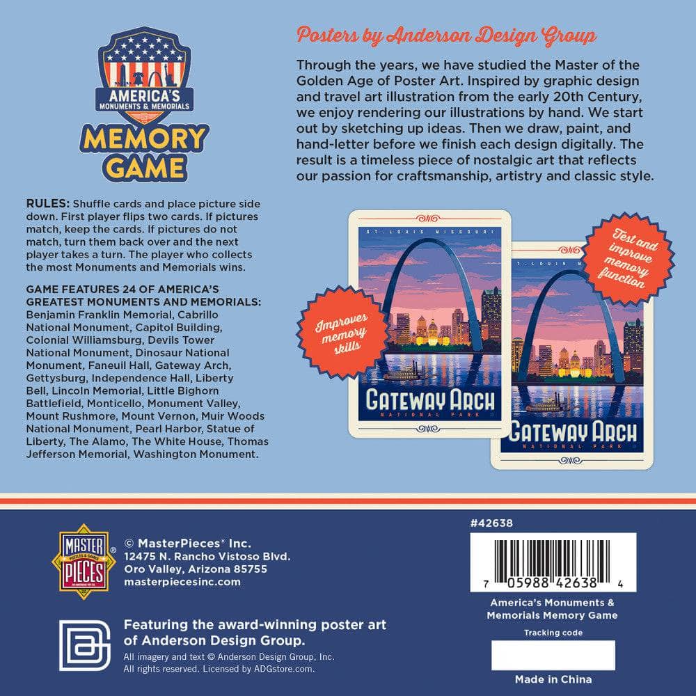 America's Monuments & Memorials Memory Game