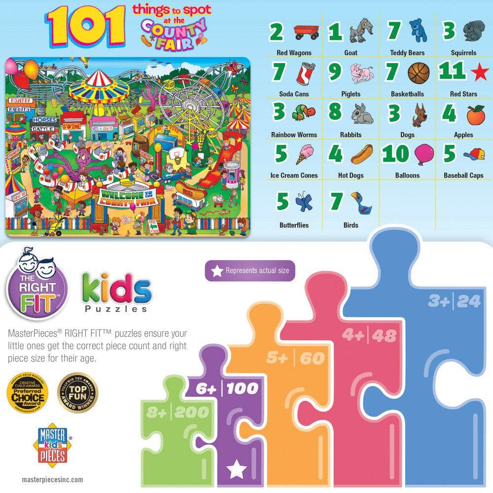 101 Things to Spotat the County Fair - 101 Piece Jigsaw Puzzle