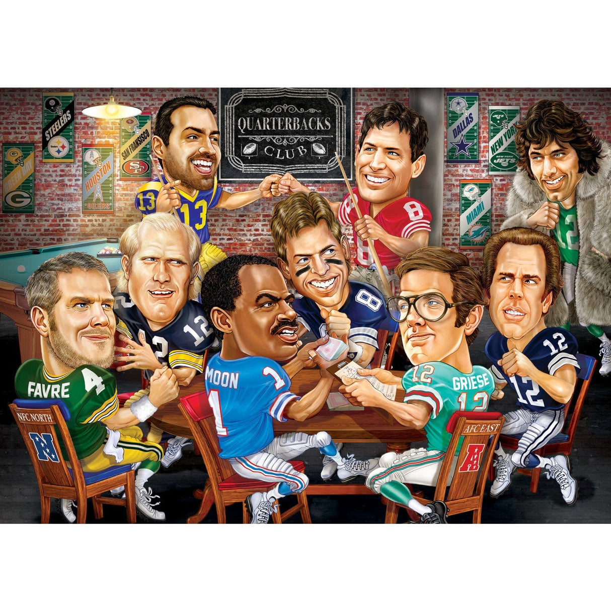 NFL All-Time Greats - Quarterbacks Club 500 Piece Jigsaw Puzzle