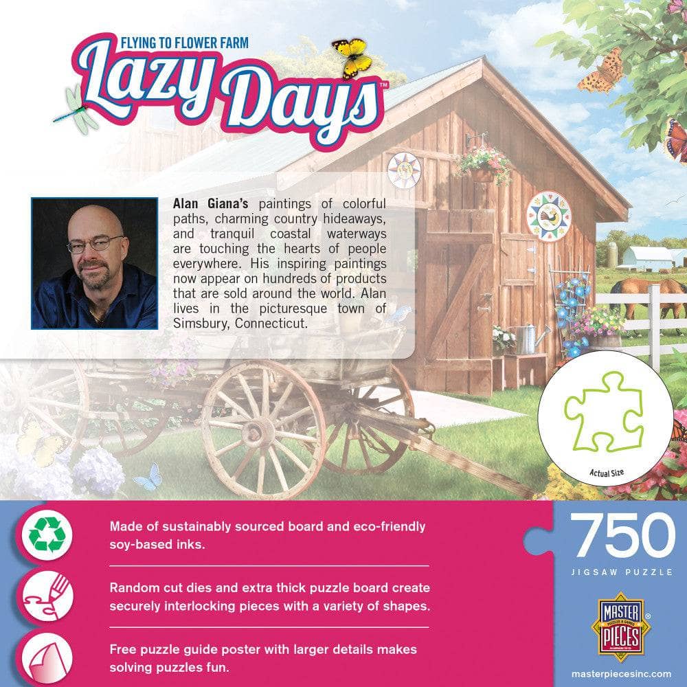 Lazy Days - Flying to Flower Farm 750 Piece Jigsaw Puzzle