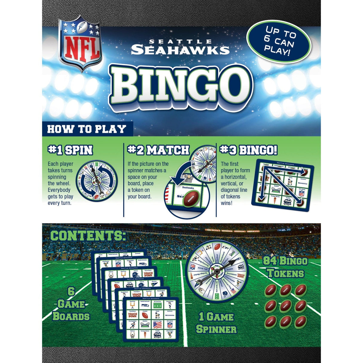 Seattle Seahawks NFL Bingo Game