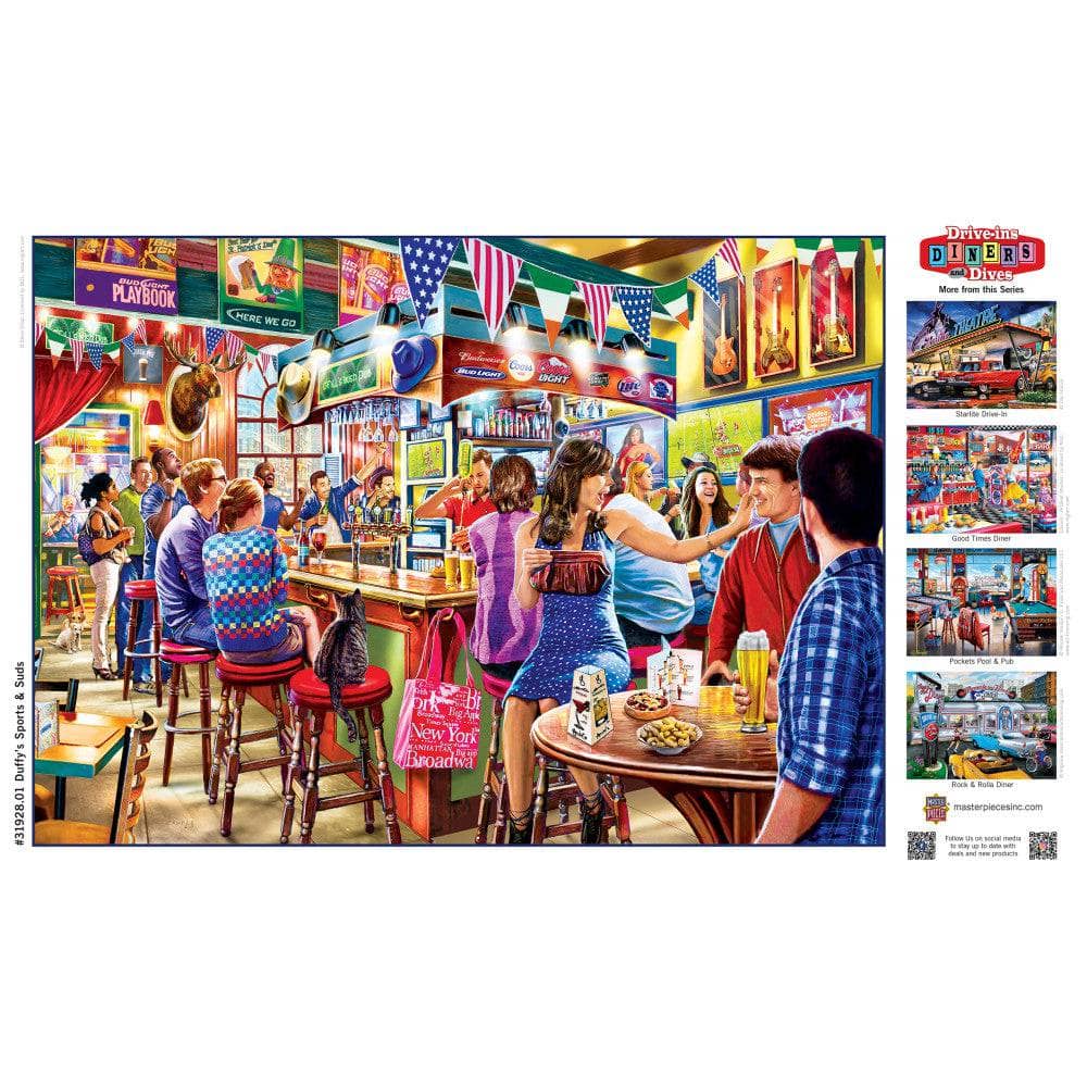 Drive-Ins, Diners & Dives - Duffy's Sports & Suds 500 Piece Jigsaw Puzzle