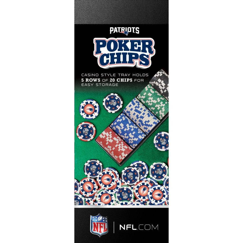 New England Patriots 100 Piece Poker Chips
