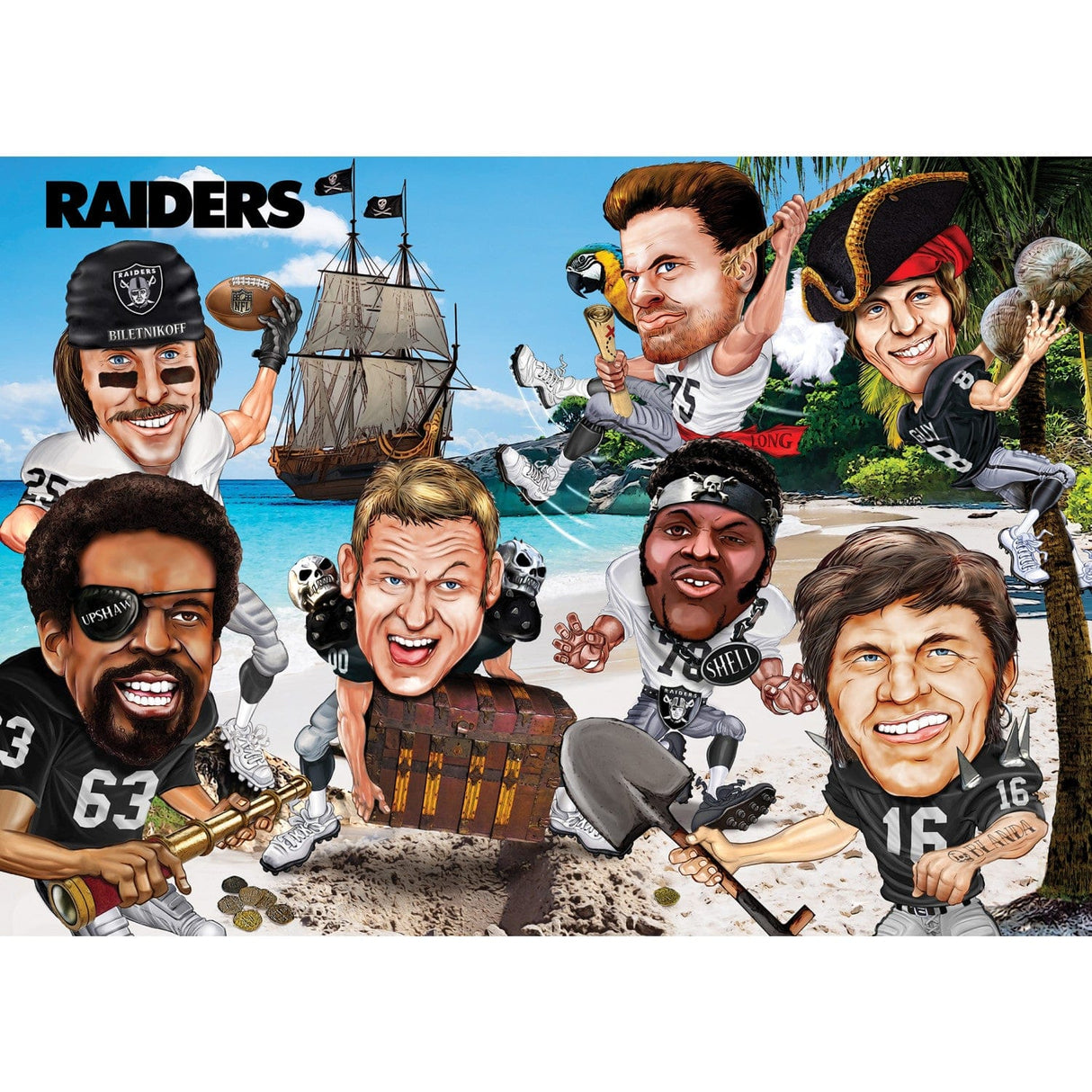 Las Vegas Raiders - All-Time Greats 500 Piece Jigsaw Puzzle