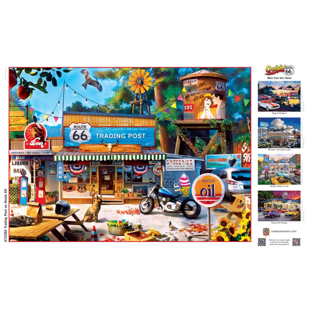 Cruisin' Route 66 - Trading Post on Route 66 1000 Piece Jigsaw Puzzle