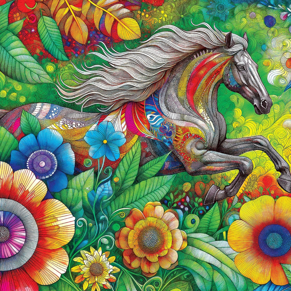 Kaleidoscope - Summer Stallion 300 Piece EZ Grip Jigsaw Puzzle