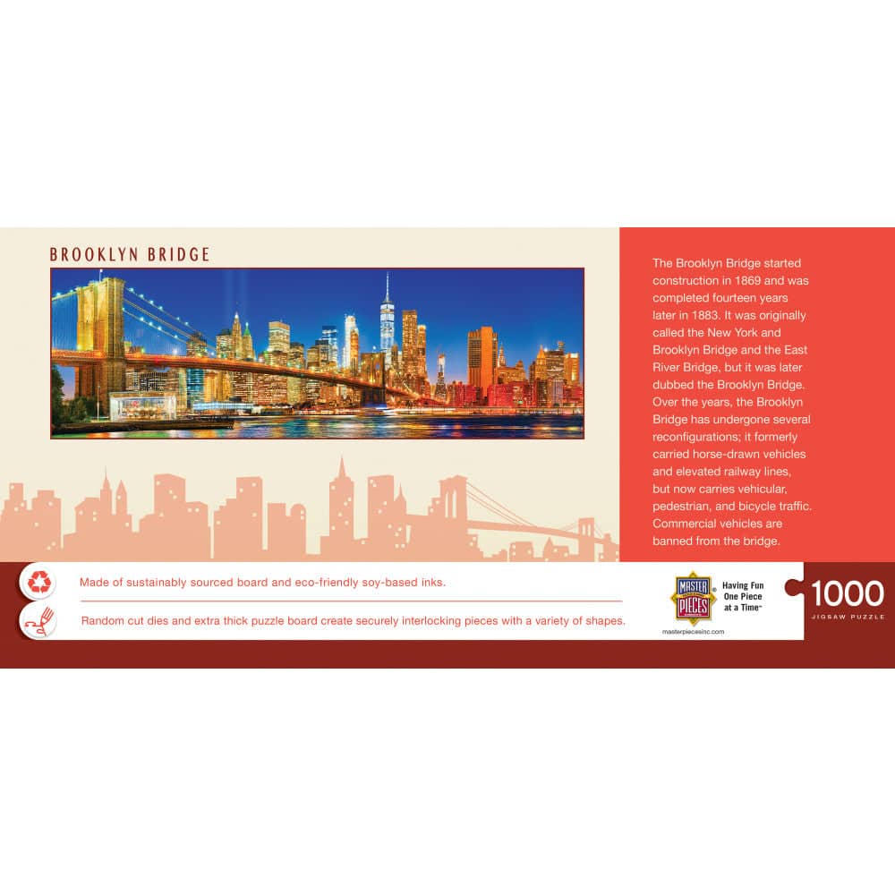 Brooklyn Bridge, New York City 1000 Piece Panoramic Jigsaw Puzzle