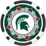 Michigan State Spartans 100 Piece Poker Chips