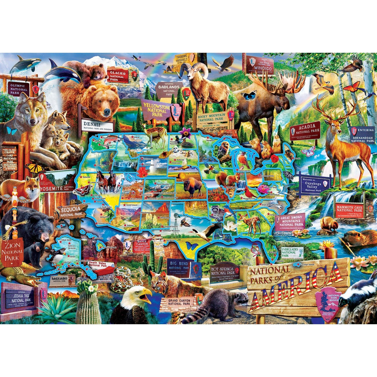 National Parks of America 1000 Piece Jigsaw Puzzle