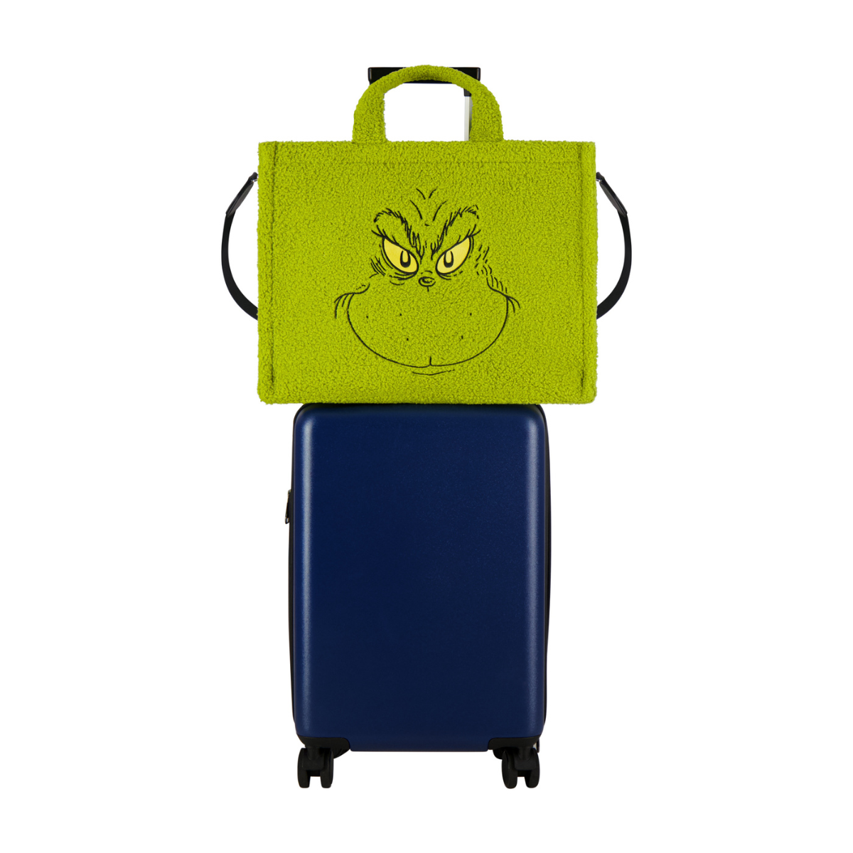 Grinch Big Face Travel Tote with Trolly Strap
