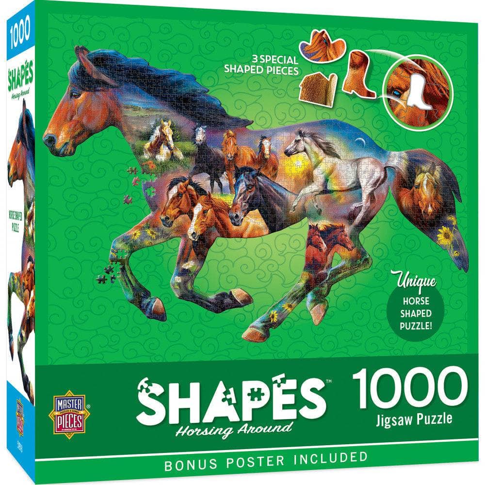Shapes - Horsing Around 1000 Piece Shaped Jigsaw Puzzle