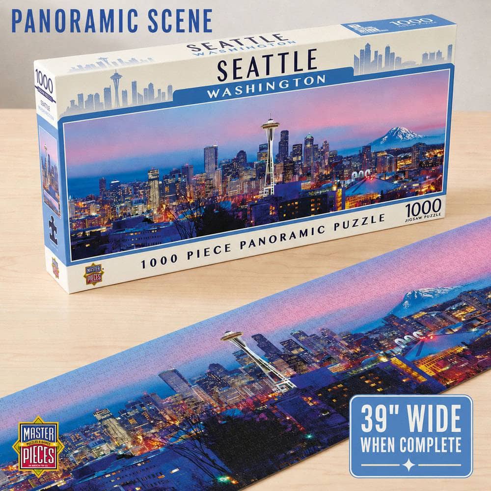 Seattle, Washington 1000 Piece Panoramic Jigsaw Puzzle
