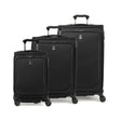 Travelpro Crew Classic 3-piece expandable spinner luggage set in Black: 22-inch carry-on, medium and large check-in bags