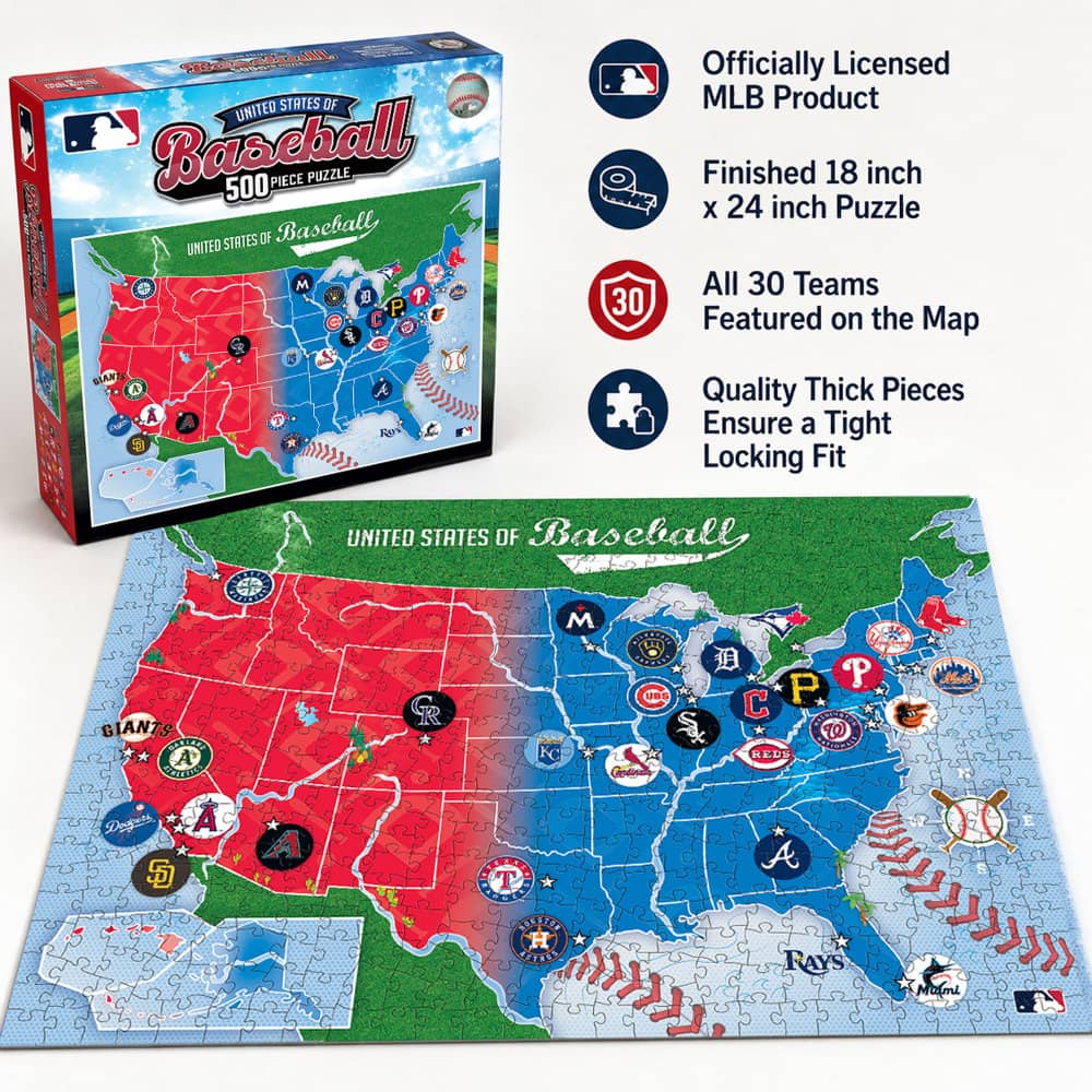 MLB - League Map 500 Piece Jigsaw Puzzle