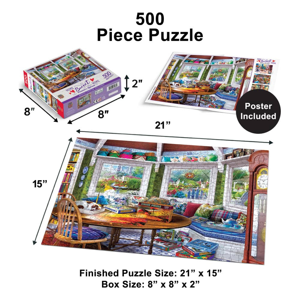 Home Sweet Home - Puzzler's Retreat 500 Piece Jigsaw Puzzle