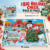 Holiday Glitter - On the Tree Farm 100 Piece Jigsaw Puzzle