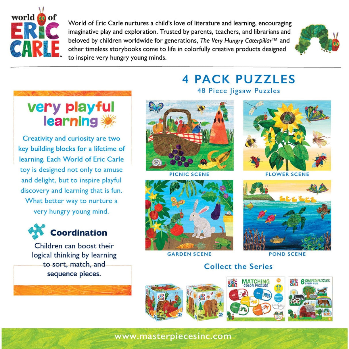 World of Eric Carle 48 Piece Jigsaw Puzzles 4-Pack