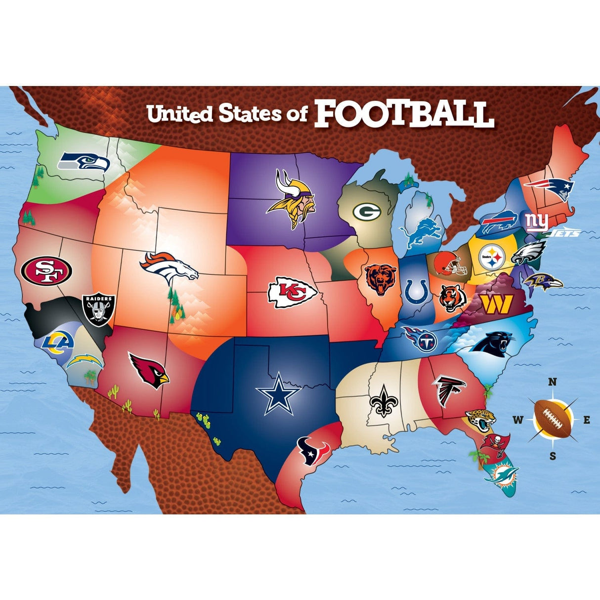 NFL - League Map 500 Piece Jigsaw Puzzle
