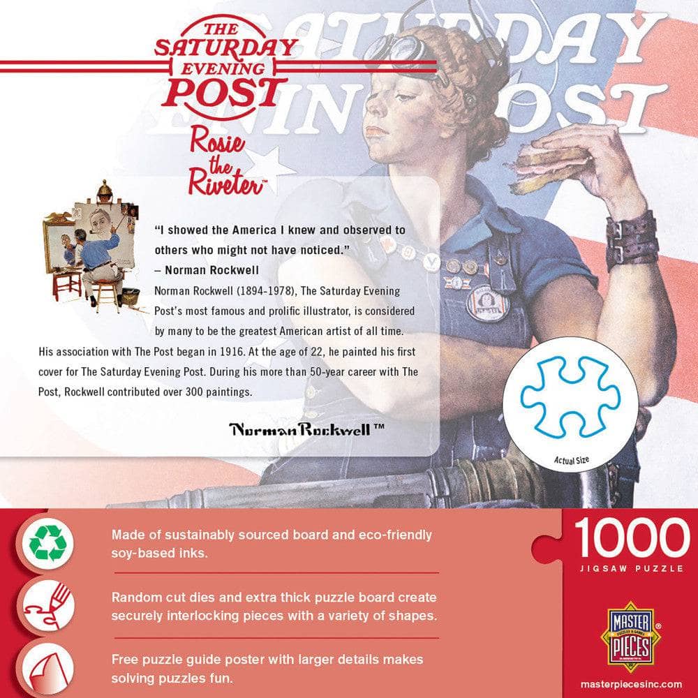Saturday Evening Post - Rosie the Riveter 1000 Piece Jigsaw Puzzle