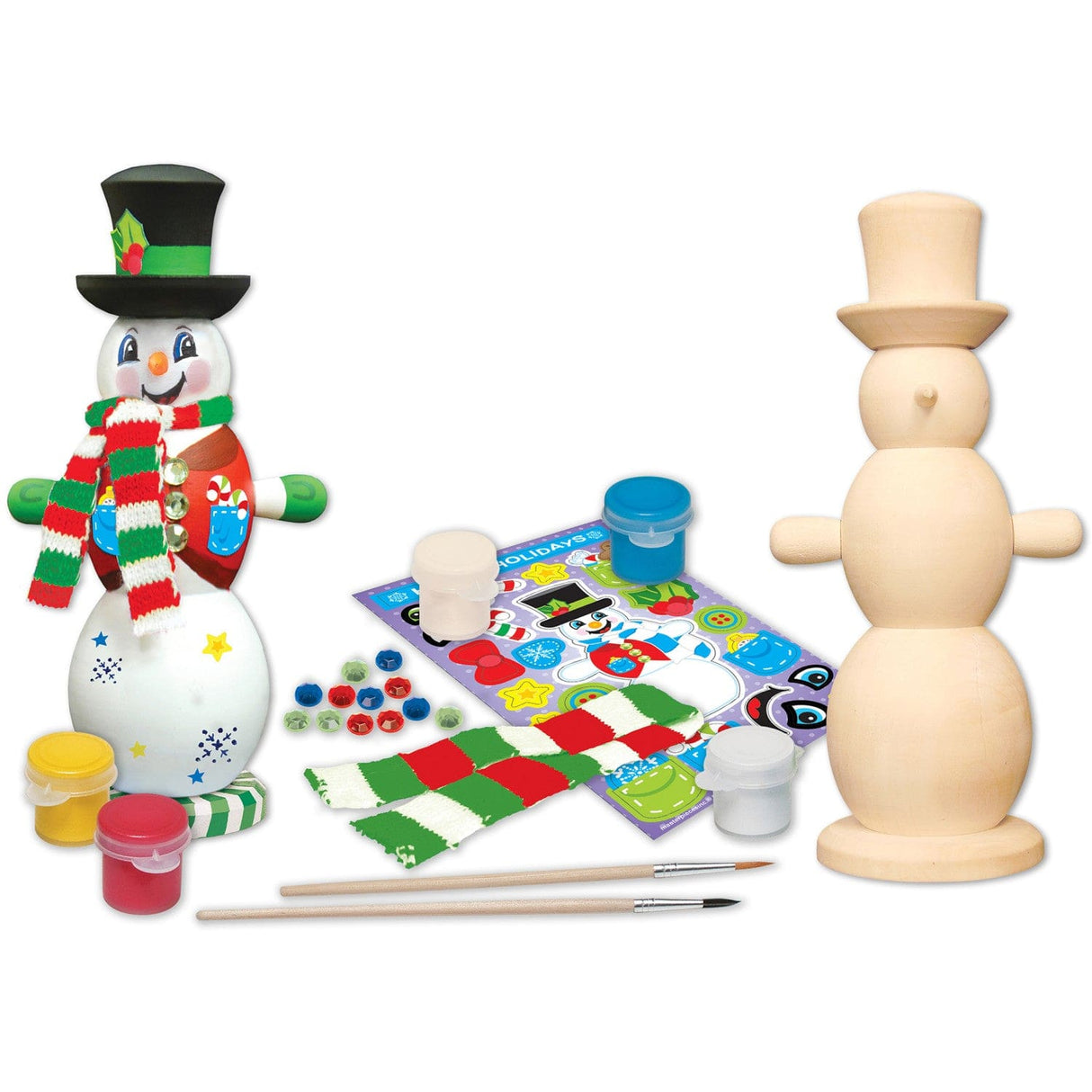 Snowman Wood Paint Set