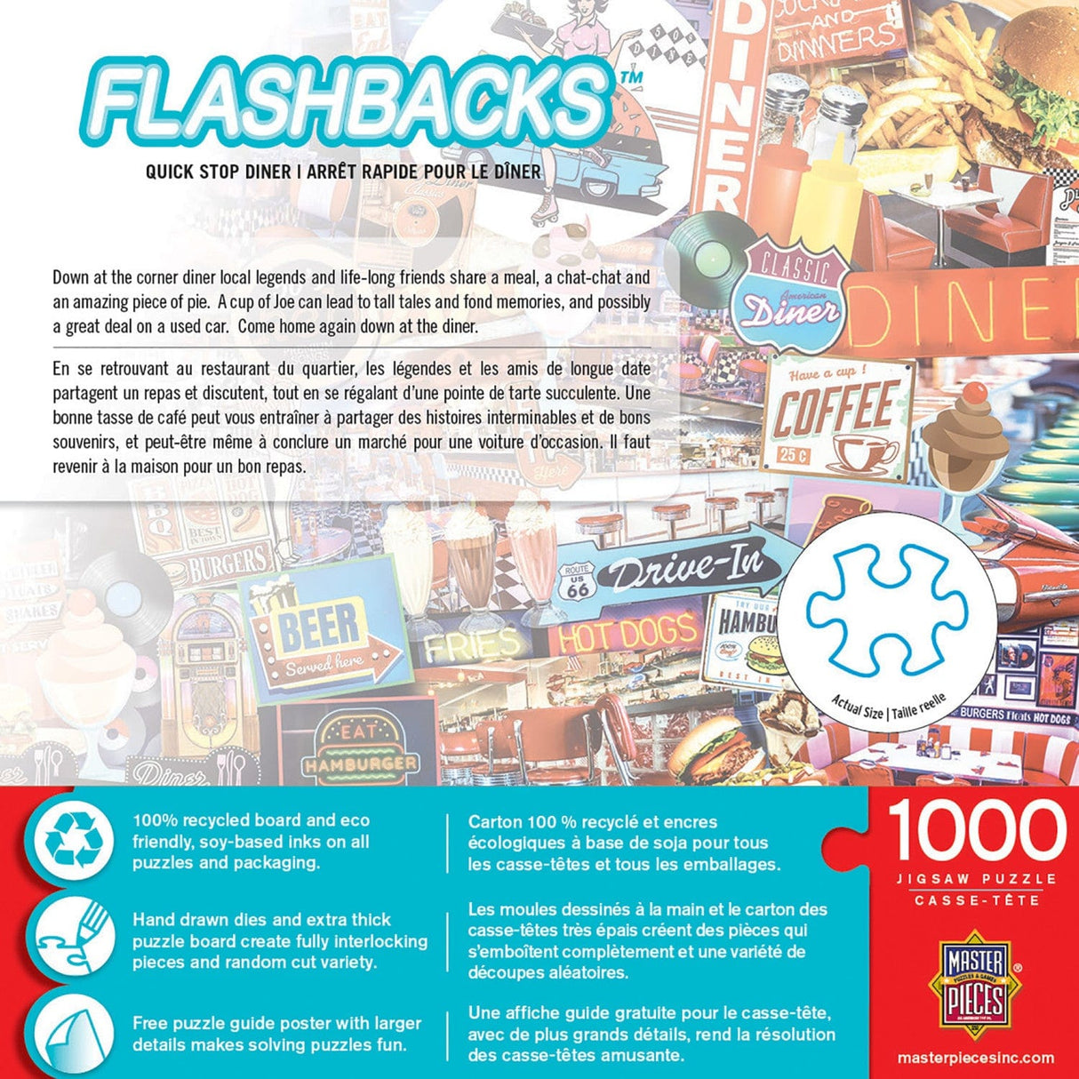 Flashbacks - Quick Stop Diner 1000 Piece Jigsaw Puzzle