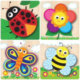 Garden Chunky Wood Puzzles - Kids 4-Pack