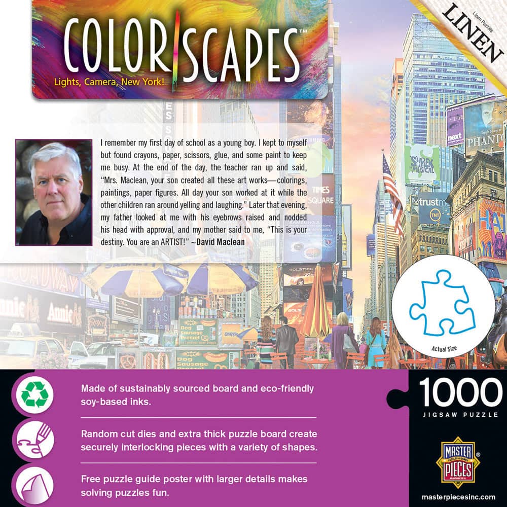 Colorscapes - Lights, Camera, New York! 1000 Piece Jigsaw Puzzle