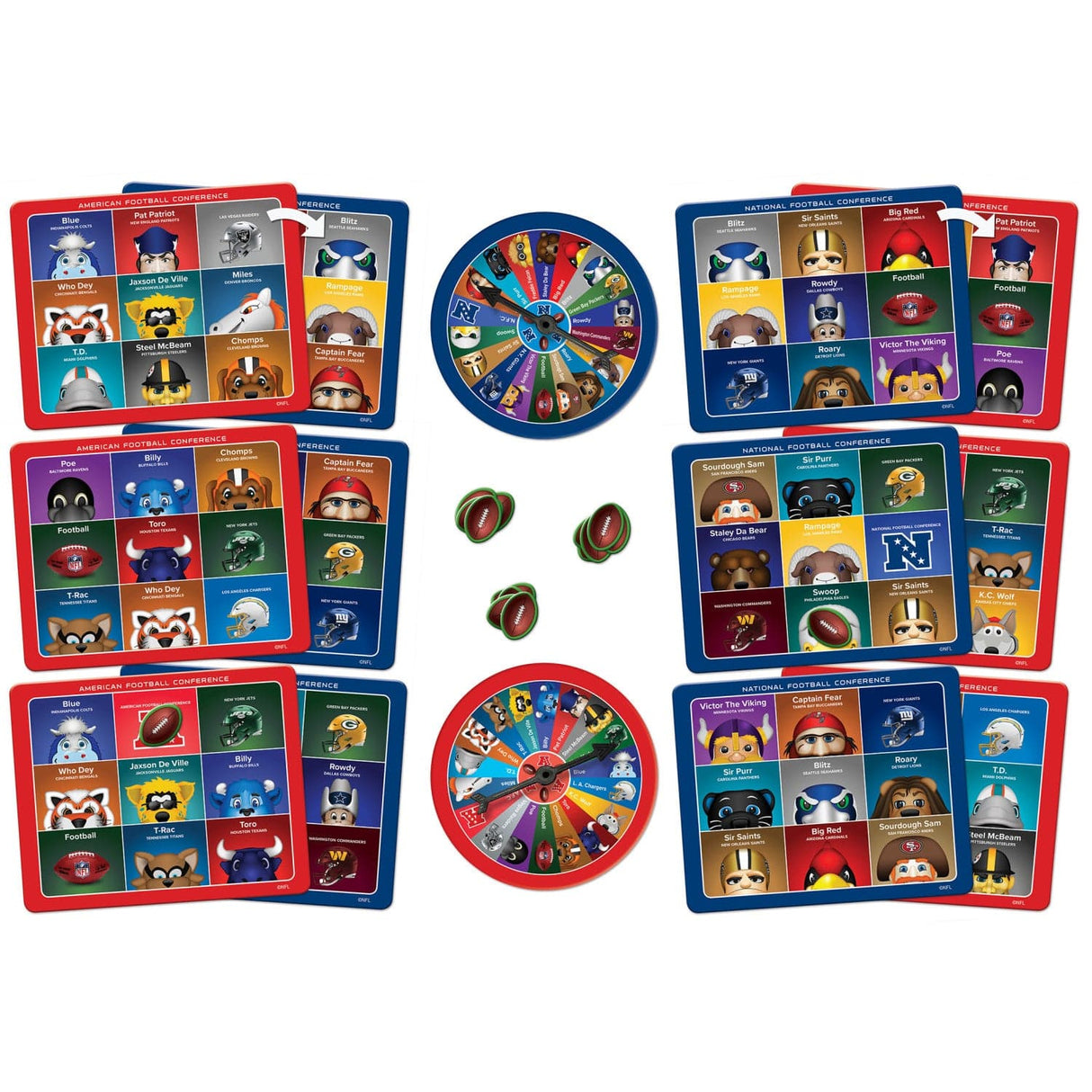 NFL - Mascots Bingo Game