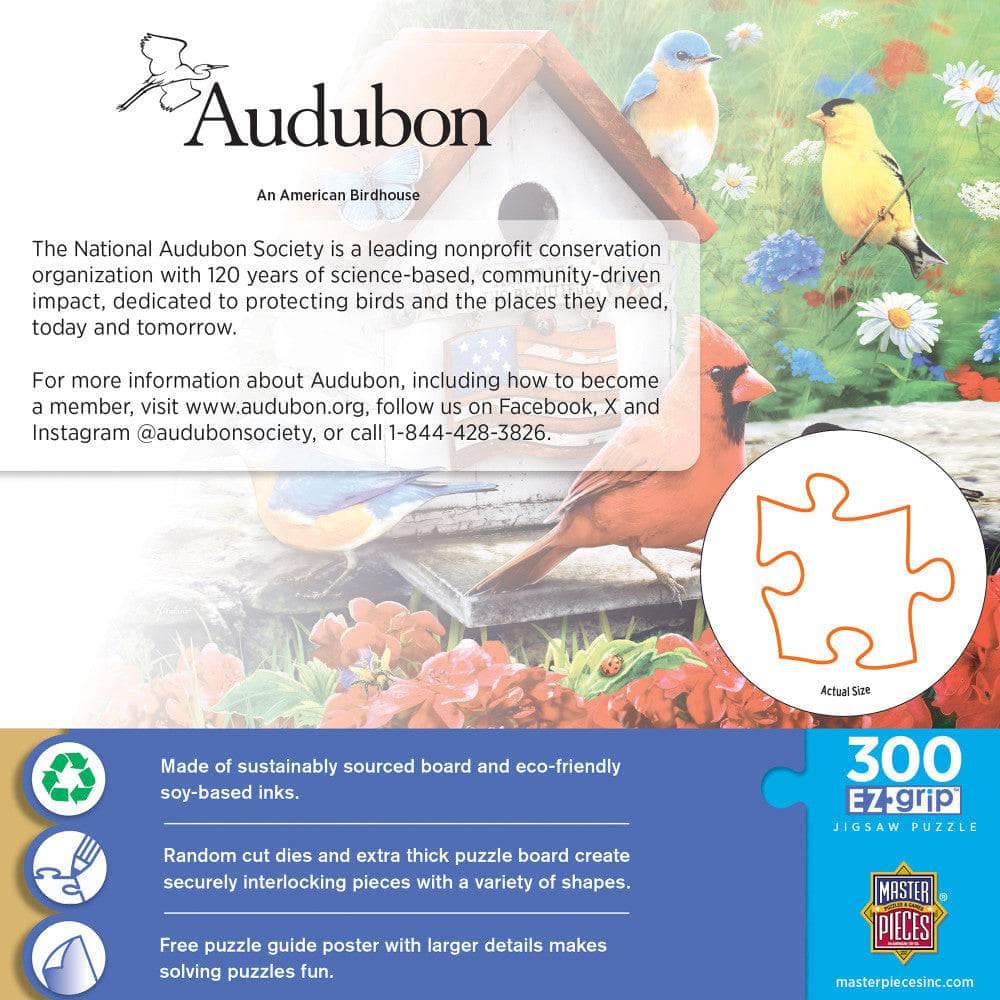 Audubon - An American Birdhouse 300 Piece EZ Grip Jigsaw Puzzle