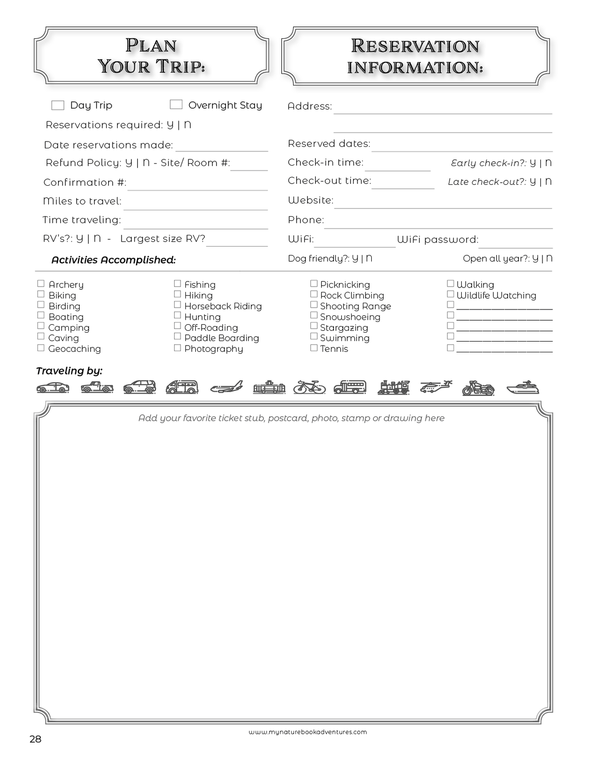 Washington State Parks - Adventure Planning Journal