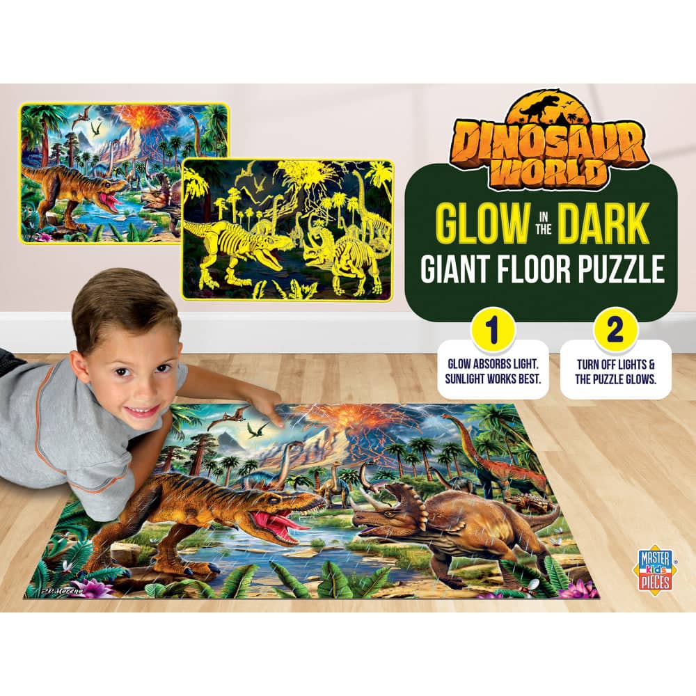 Glow in the Dark - Dinosaur World 48 Piece Floor Jigsaw Puzzle