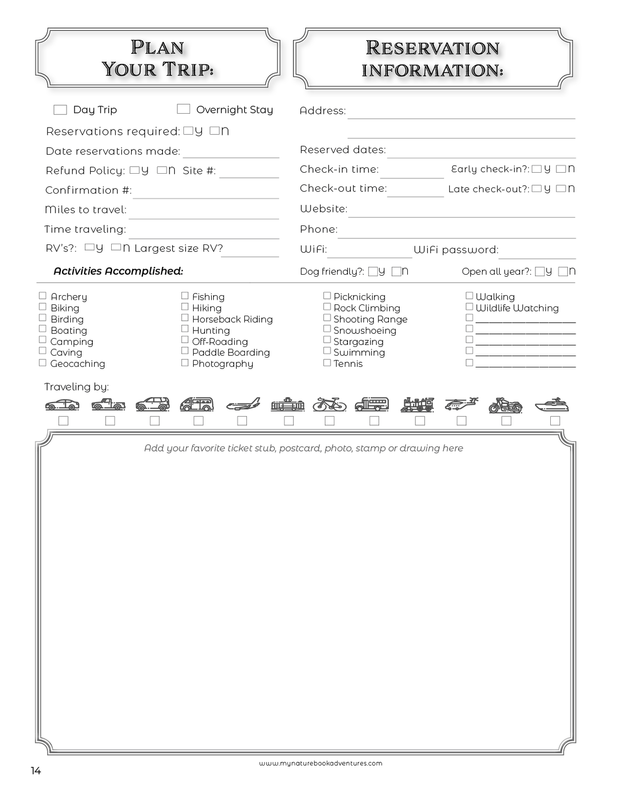 West Virginia State Parks - Adventure Planning Journal