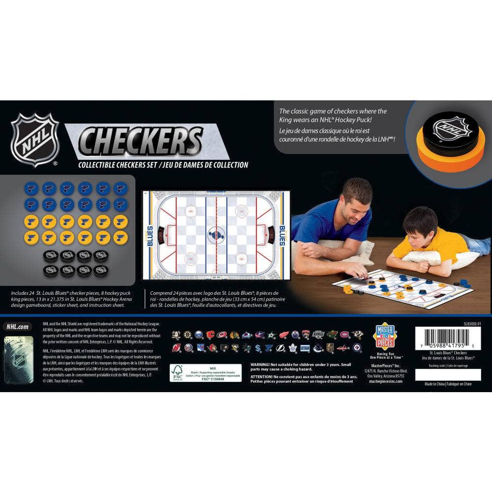 St. Louis Blues Checkers Board Game