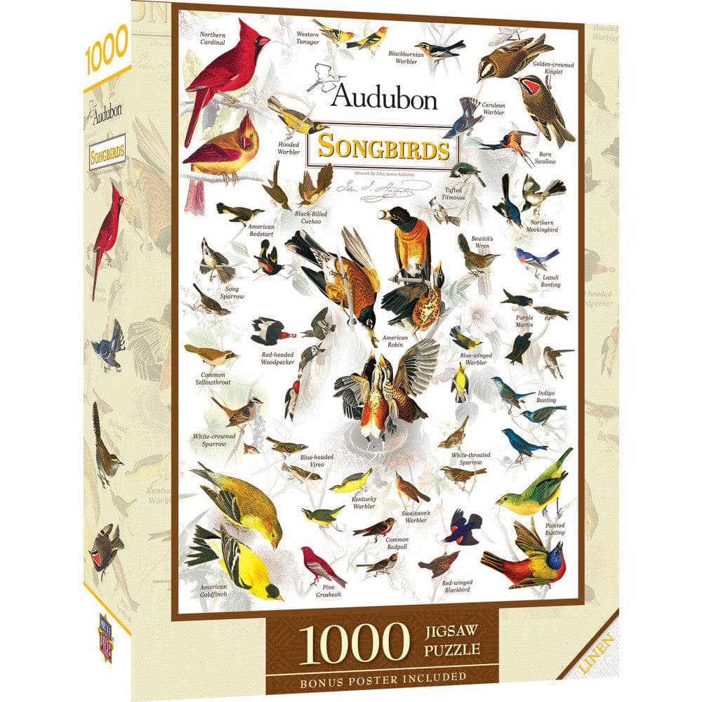 Audubon - Songbirds 1000 Piece Jigsaw Puzzle