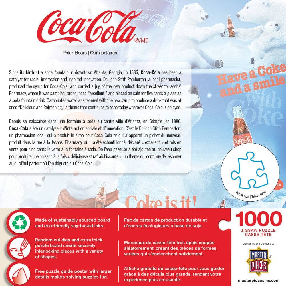 Coca-Cola Polar Bears 1000 Piece Jigsaw Puzzle