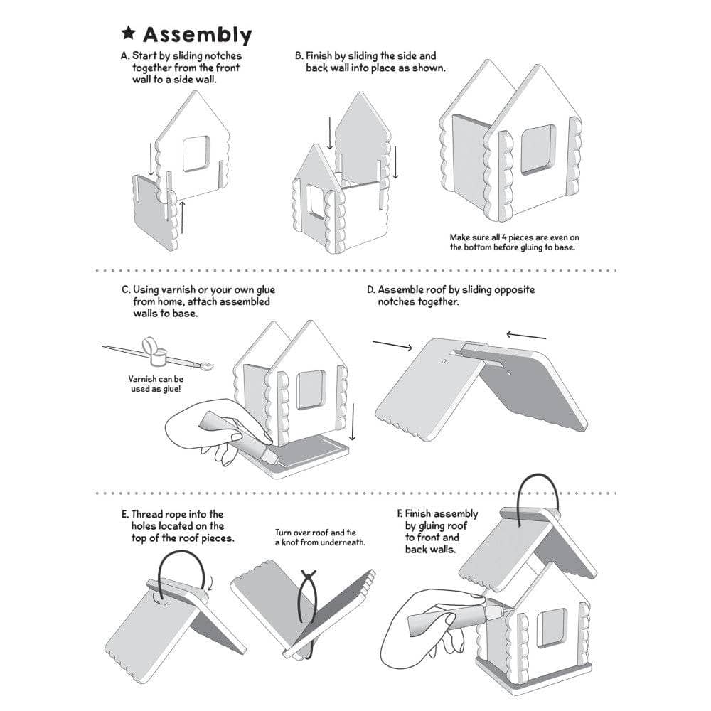 Birdhouse Wood Craft & Paint Kit