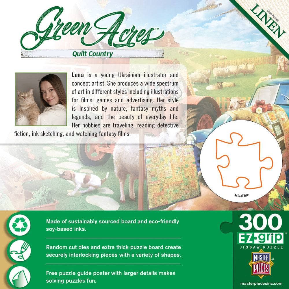 Green Acres - Quilt Country 300 Piece EZ Grip Jigsaw Puzzle