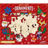 12 Holiday Ornaments Wood Craft & Paint Kit