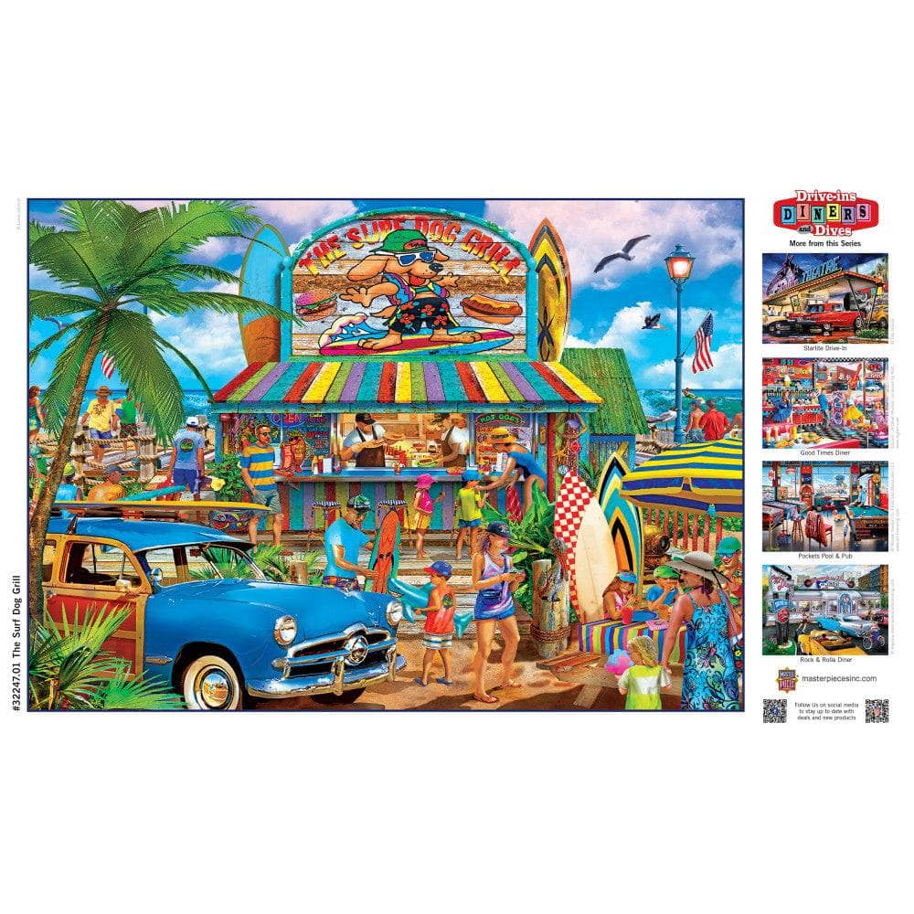 Drive-Ins, Diners & Dives - The Surf Dog Grill 500 Piece Jigsaw Puzzle