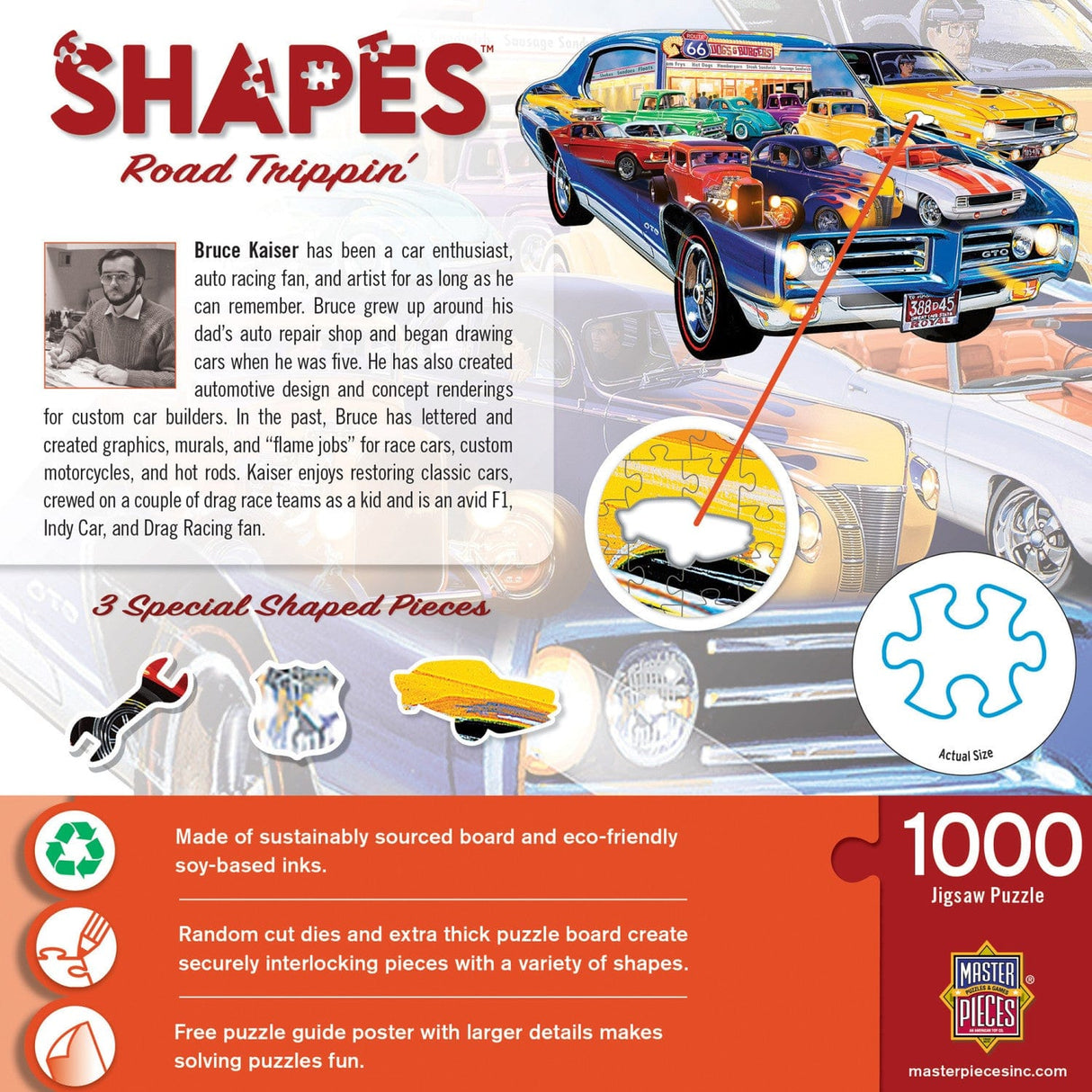 Shapes - Road Trippin 1000 Piece Shaped Jigsaw Puzzle