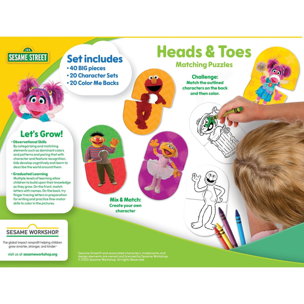 Sesame Street - Heads & Toes Matching Jigsaw Puzzles