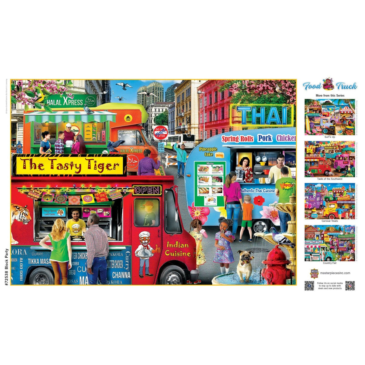 Food Truck Roundup - Block Party 1000 Piece Jigsaw Puzzle