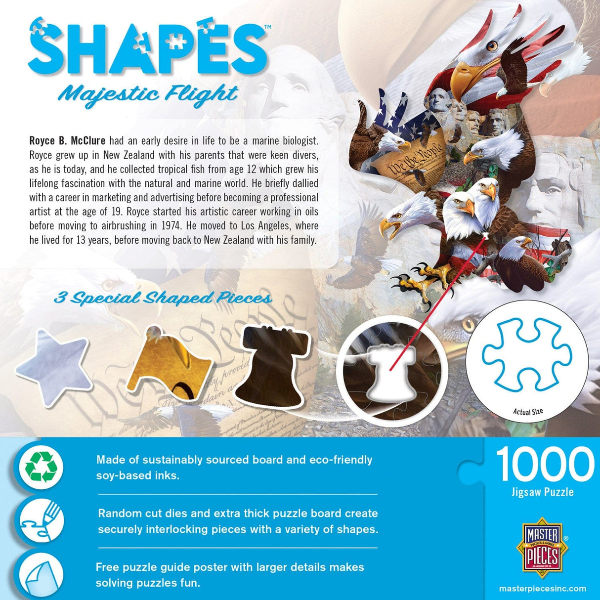 Shapes - Majestic Flight 1000 Piece Shaped Jigsaw Puzzle