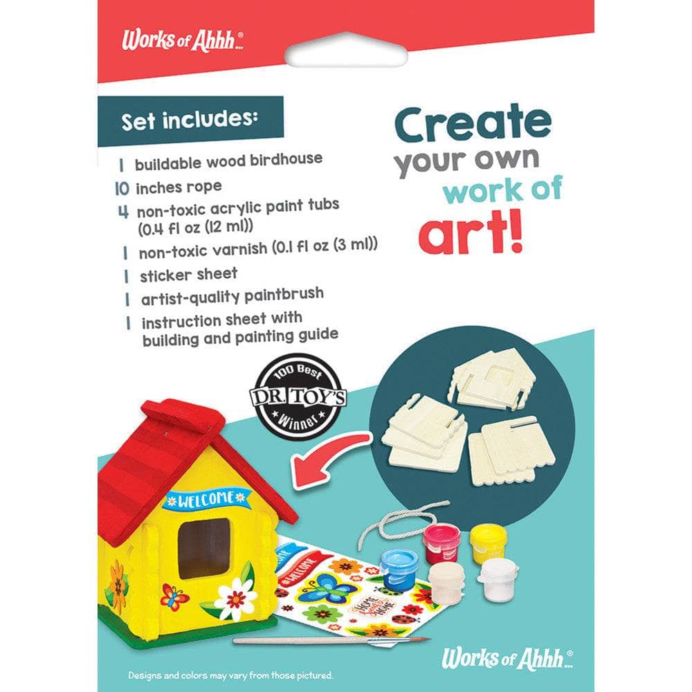 Birdhouse Wood Craft & Paint Kit