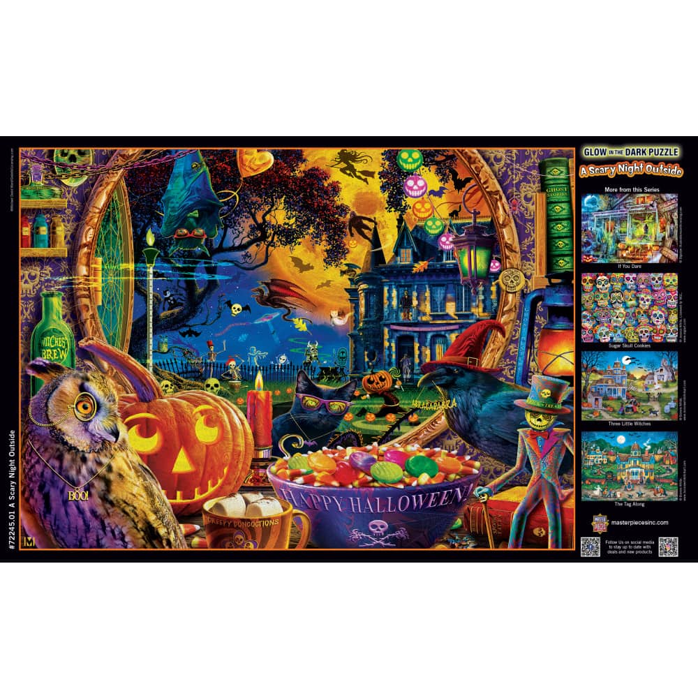Glow in the Dark - A Scary Night Outside 1000 Piece Jigsaw Puzzle