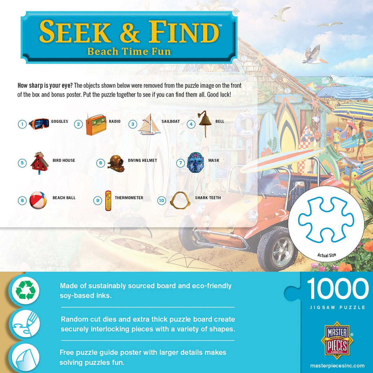Seek & Find - Beach Time Fun 1000 Piece Jigsaw Puzzle