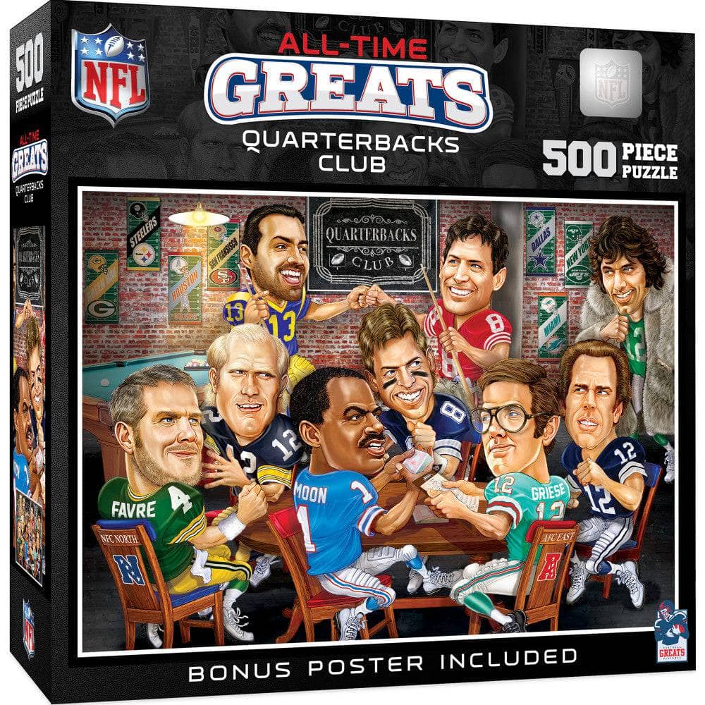 NFL All-Time Greats - Quarterbacks Club 500 Piece Jigsaw Puzzle